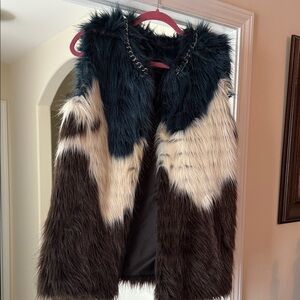 Multicolor Faux Fur Vest